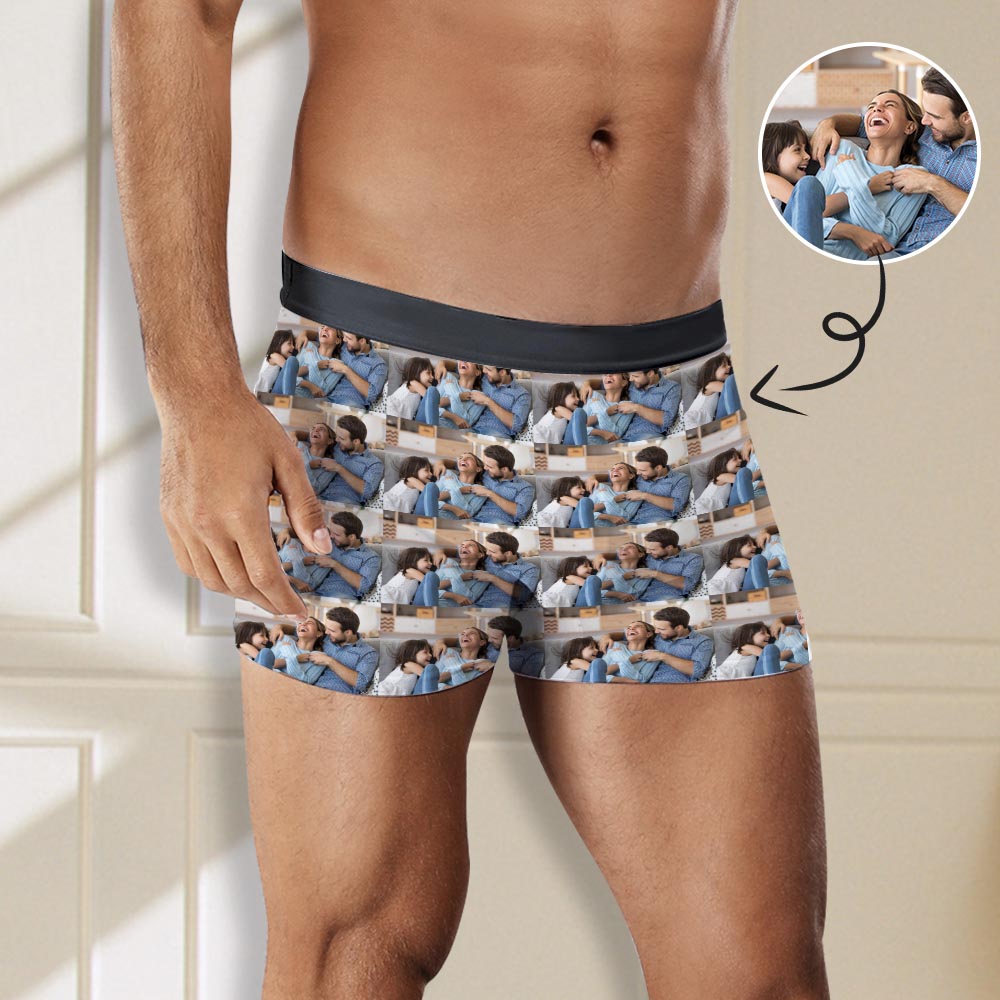 Custom Boxers Briefs for Men,Personalized Underwear with Face