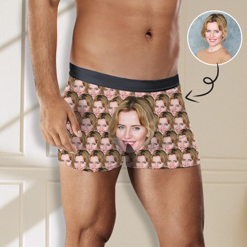 Personalized Underwear for Husband,custom Face Boxers Briefs
