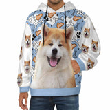 Custom Dog's Photo Solf Flannel Hooded Sweatshirt Hoodie