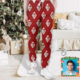 Custom Face Diamonds Christmas Gifts with Hat Men's Sweatpants Personalized Sports Pants