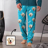 Personalized Long Pajama Pants for Men & Women Custom Face Bone Paw Sleepwear Slumber Party