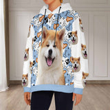 Custom Dog's Photo Solf Flannel Hooded Sweatshirt Hoodie