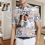 Custom Photo Good Father Men's All Over Print Polo Shirt