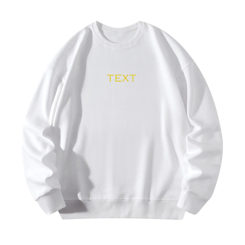 Custom Chest Logo/Text Unisex Embroidered Pullover Sweatshirt Hoodie
