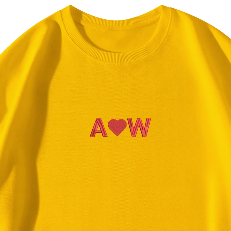 Custom Letter Number Word Emoji Unisex Embroidered Pullover Sweatshirt Hoodie