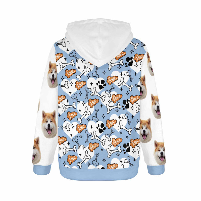 Custom Dog's Photo Solf Flannel Hooded Sweatshirt Hoodie