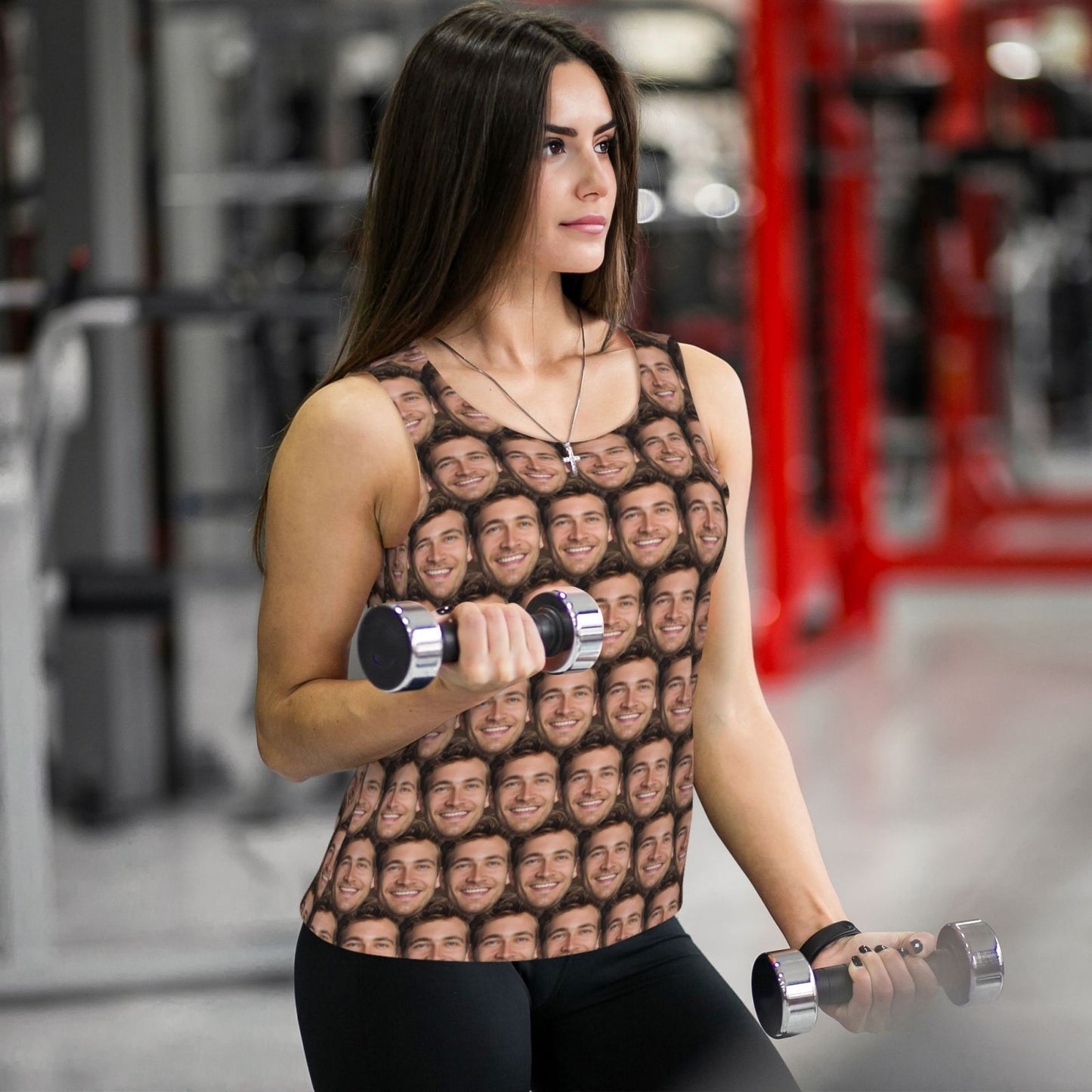 Custom Face Seamless Women's Workout Tank Top