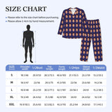 Custom Face Square Queue Solid Color Long Sleeve Cardigan Pajama Set