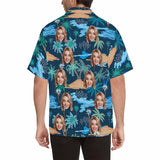 Custom Face Flamingo Hawaiian Shirt with Face for Men Personalized Photo Men Aloha Beach Tropical Pineapple Floral Shirts