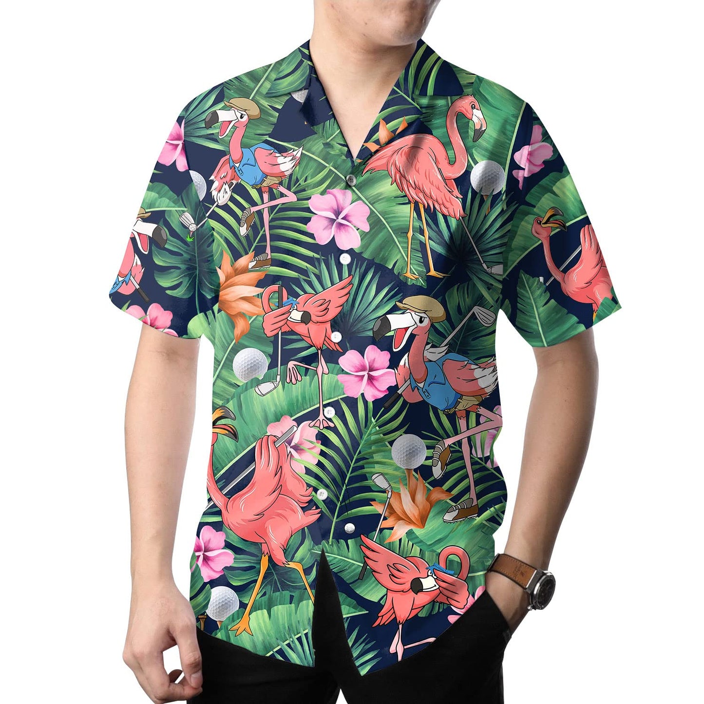 Custom Face Hawaiian Shirts for Men Women Hawaiian Summer Short Sleeve Casual Loose Button Shirt