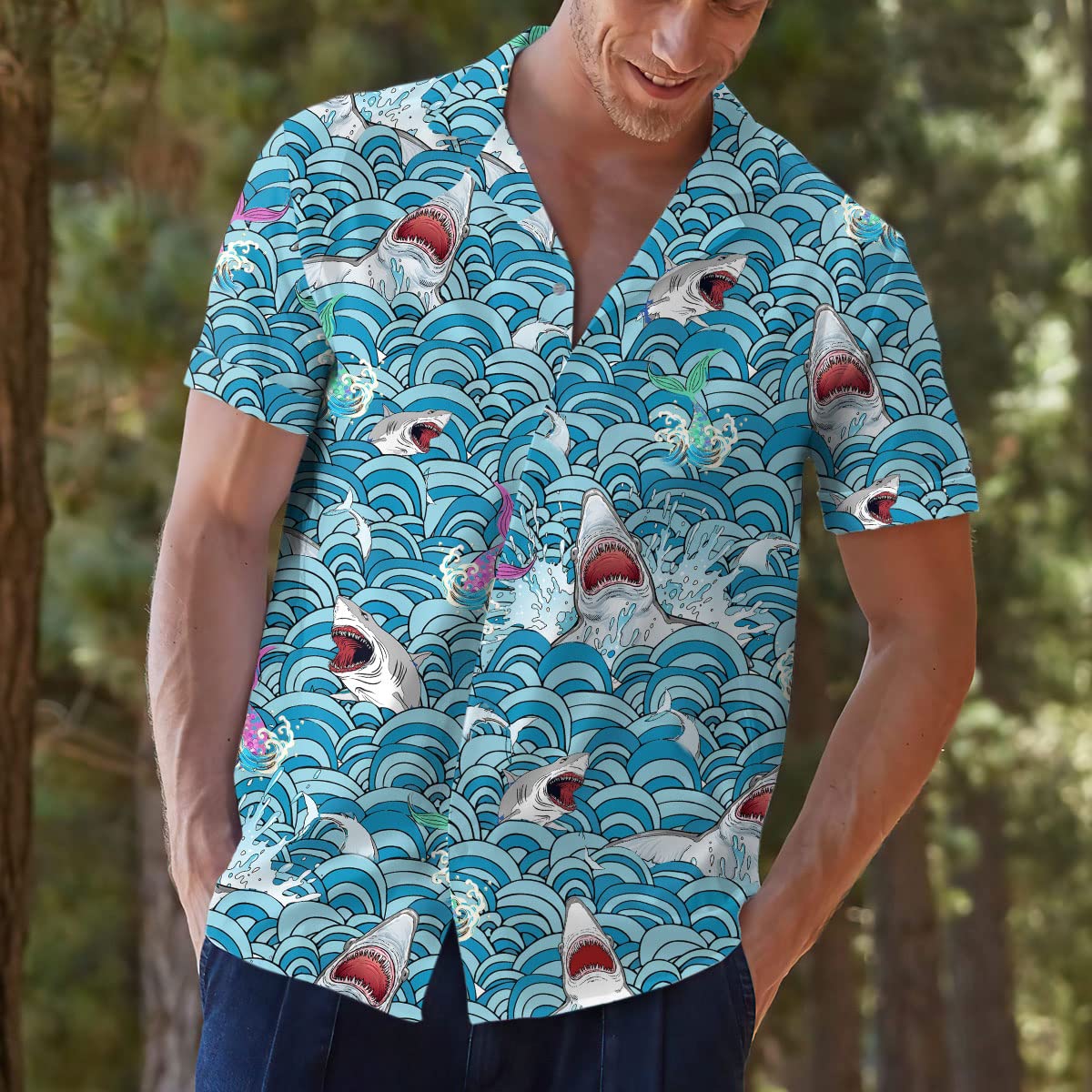 Custom Face Hawaiian Shirts for Men Women Hawaiian Summer Short Sleeve Casual Loose Button Shirt