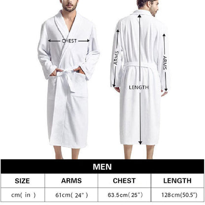 Custom Photo Tape Style Robe Men's Summer Bathrobe Gifts for Father's Day Gift