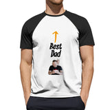 Custom Photo Best Dad Men's Black Short Sleeve T-shirt