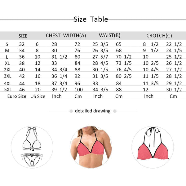 Halter Bikini Top-Custom Boyfriend Face Flag Personalized Bikini Swimsuit Top（Fits small, please refer to size chart）