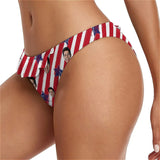 Custom Custom Face American Flag Bikini Top&Bottom One Shoulder Bikini Top Split Bikini - YesCustom