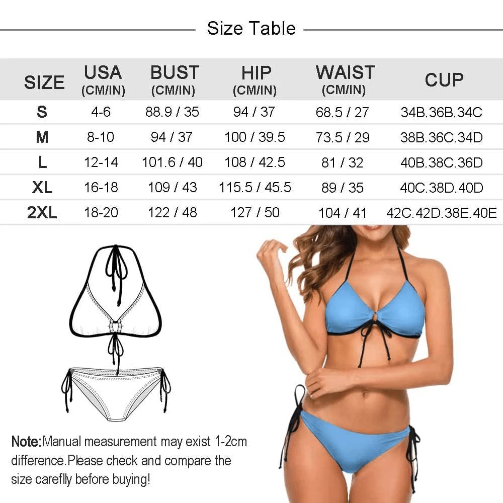 Custom Custom Face American Flag Couple Matching Swimsuit Women's Two-Piece Triangle Bikini Set Bathing Suit Men's Swim Shorts - YesCustom