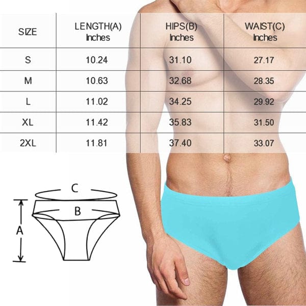 Custom Custom Face American Flag Love Men's Swim Shorts Print Quick Dry Swim Underwear Design Skinny Triangle Briefs Bottoms for Swimming Sports Athletic Spring Summer - YesCustom