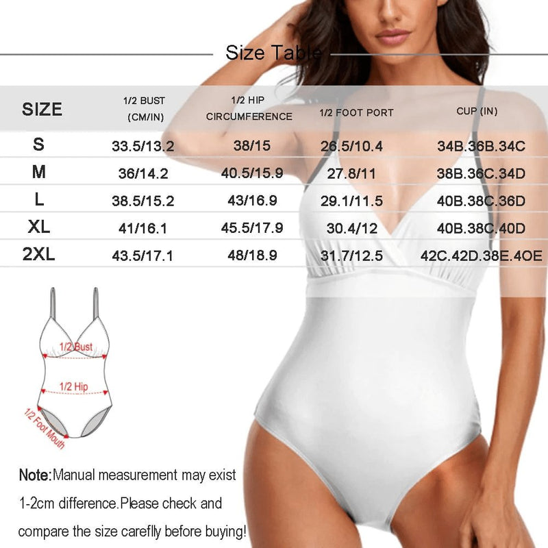 Custom Custom Face American Flag Women's One Piece Swimsuit - YesCustom