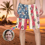 Custom Custom Face Flag Men's Beach Shorts - YesCustom