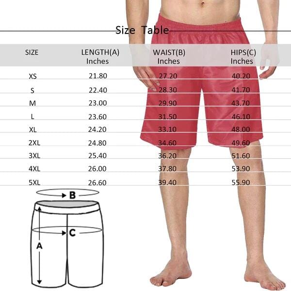 Custom Custom Face Flag Men's Beach Shorts - YesCustom