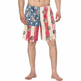 Custom Custom Face Flag Men's Beach Shorts - YesCustom