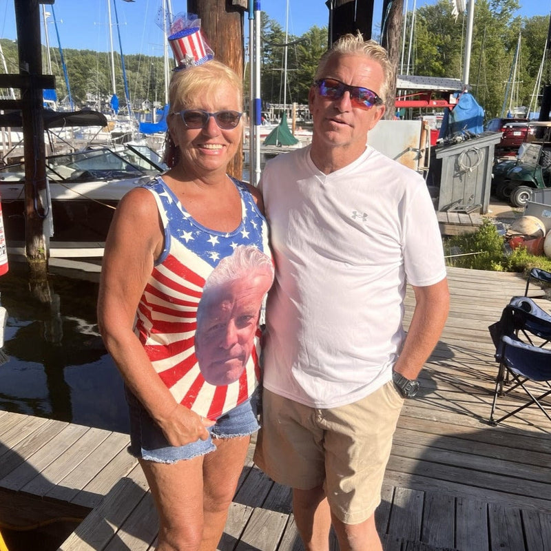 Design Your Own Tank Top Custom Face American Flag Personalized Men's All Over Print Tank Top