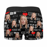 Custom Girlfriend Face With Kiss Me Text All Over Men's All Over Print Boxer Briefs Personalized Underwear