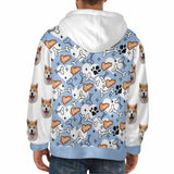 Custom Dog's Photo Solf Flannel Hooded Sweatshirt Hoodie