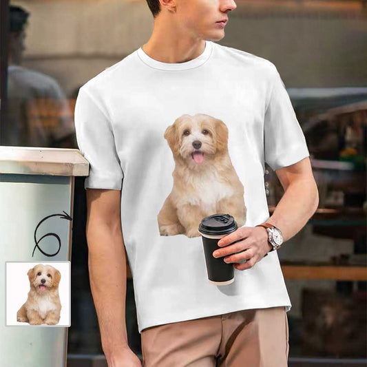 Custom Shirts with Cute Dog's Photo Men's All Over Print T-shirt with Pets