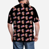 Custom Face Shirts American Flag Men's All Over Print T-shirt with Personalized Pictures for Independence Day