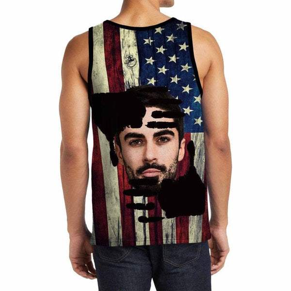 Custom Flag Tank Top Father Face Design Your Own Men's All Over Print Tank Top