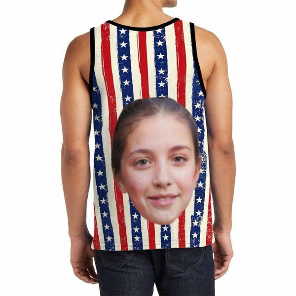 Tank Tops with Custom Face Tee Personalized Flag Men's All Over Print Tank Top