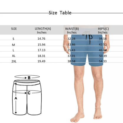 Custom Made Swim Trunks with Face Print USA Eagle Flag Men's Quick Dry Swim Shorts for Independence Day