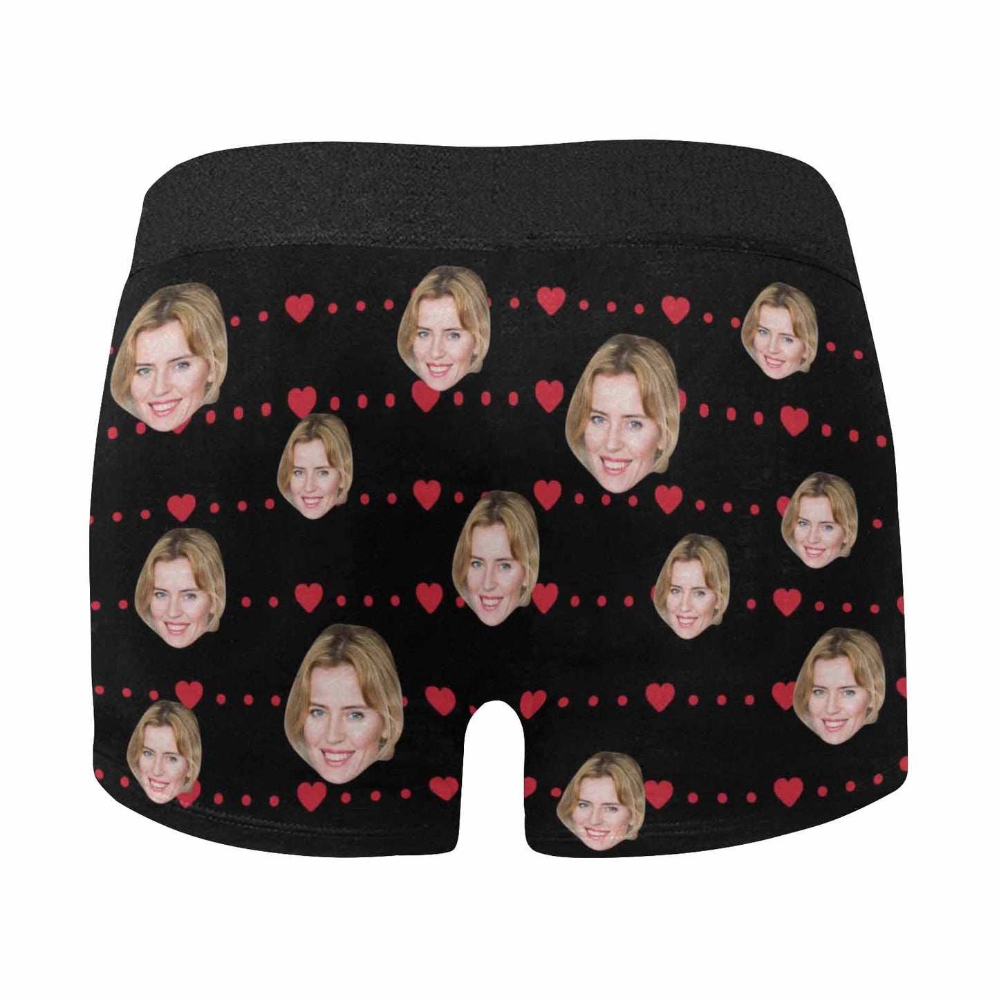 Custom Face & Text Men's All Over Print Boxer Briefs Personalized Love Underwear