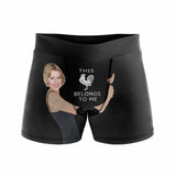 Custom Face Boxers Underwear Personalized This Is Belongs To Me Black Mens' All Over Print Boxer Briefs