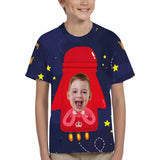 Custom Face Rocket Kid's All Over Print T-shirt