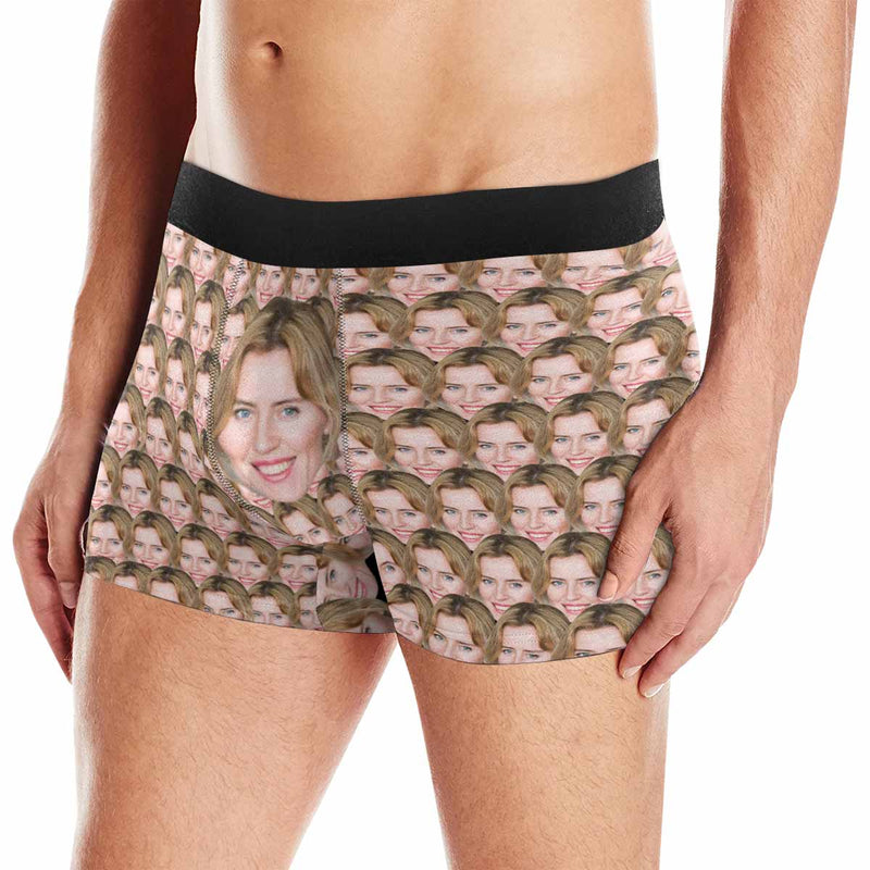 Custom Face Mens Boxer Briefs Personalized Underwear with Photo