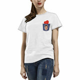 Custom Face Denim Red Love Women's All Over Print T-shirt