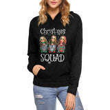 Printing Christmas Squad Hoodie with Face, Custom Women's All Over Print Hoodie Surprise Gifts for Mon Wife Girlfriend