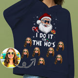 Printing I Do it for the Ho's Hoodie with Face, Custom Women's All Over Print Hoodie Surprise Gifts for Mon Wife Girlfriend