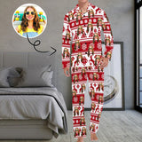 Persoanlized Sleepwear Custom Face Christmas Men's Long Pajama Set