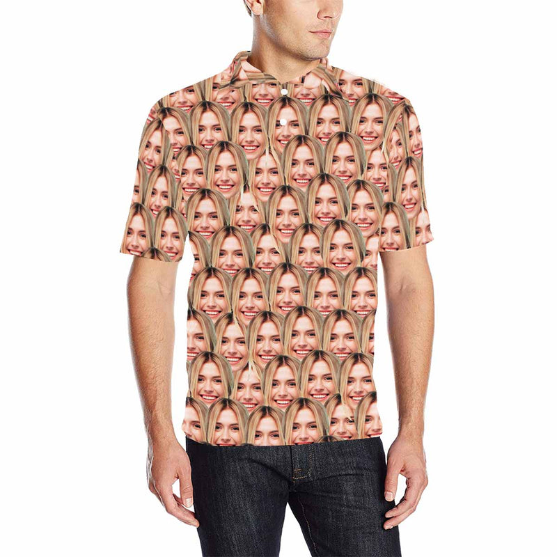 Custom Girlfriend Face Men's All Over Print Shirt