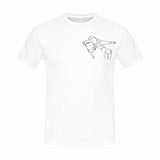 Custom Portrait Outline Shirt, Line Art Photo Shirt For Men Birthday Gift, Custom Men's All Over Print T-shirt, Photo Outline Outfit For Father And Son