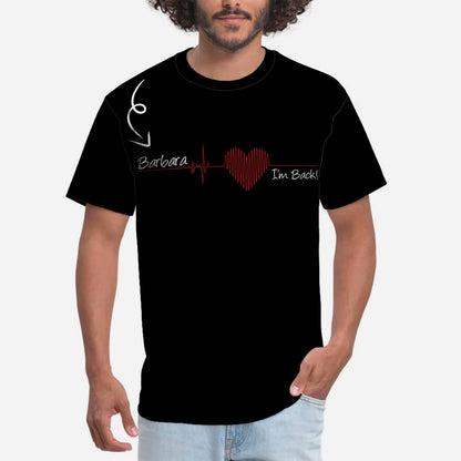 Custom Name Red Love Curve Tee Put Your Photo on Shirt Unique Design Men's All Over Print T-shirt