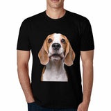 Custom Face Funny Puppy Tee Put Your Photo on Shirt Unique Design Men's All Over Print T-shirt