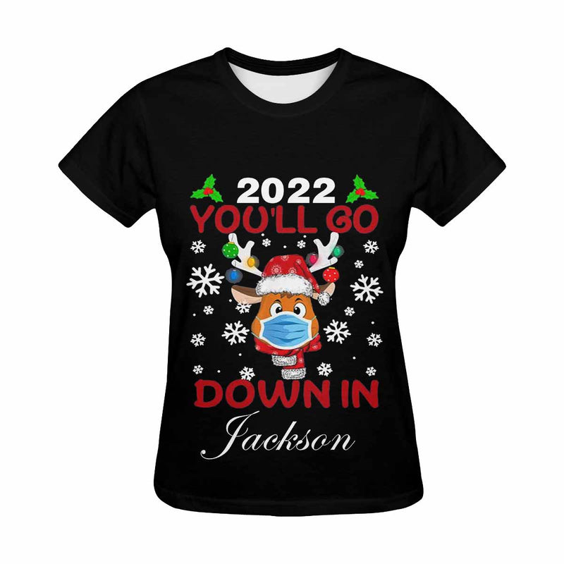 Custom Name 2022 You'll Go Tee Put Your Photo on Shirt Unique Design Women's All Over Print T-shirt