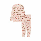 Personalized Kid's Long Sleeve Pajamas Set for 6-12Y Custom Face Love Heart Nightwear
