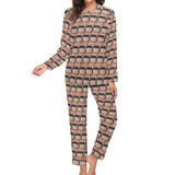 Custom Face Pajamas Boyfriend Seamless Sleepwear Personalized Women's Crewneck Long Pajamas Set