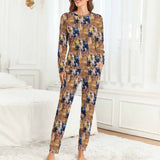 Custom Face Pajamas Family Seamless Sleepwear Personalized Women's Crewneck Long Pajamas Set