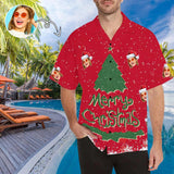 Custom Face Merry Christmas Men's All Over Print Hawaiian Shirt